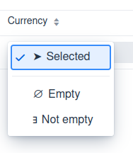 Filtering enumerated values