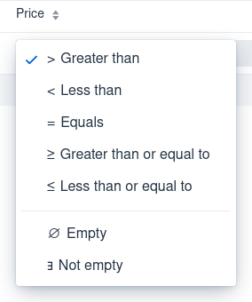 Filtering numeric values